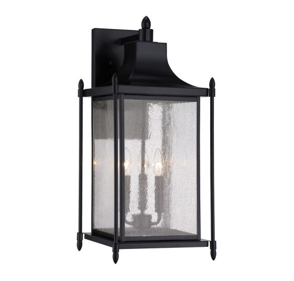 Dunnmore 3-Light Outdoor Wall Lantern in Black