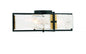 Hayward 4-Light Ceiling Light in Matte Black with Warm Brass Accents