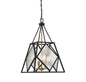 Capella 4-Light Pendant in English Bronze and Warm Brass