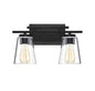 Calhoun 2-Light Bathroom Vanity Light in Black