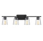 Calhoun 4-Light Bathroom Vanity Light in Black