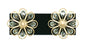 Poppy 2-Light Bathroom Vanity Light in Matte Black with Satin Nickel Accents