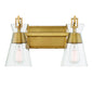 Lakewood 2-Light Bathroom Vanity Light in Warm Brass