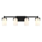 Caldwell 4-Light Bathroom Vanity Light in Matte Black