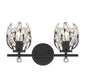 Moreno 2-Light Bathroom Vanity Light in Matte Black