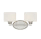 Kane 2-Light Bathroom Vanity Light in Satin Nickel