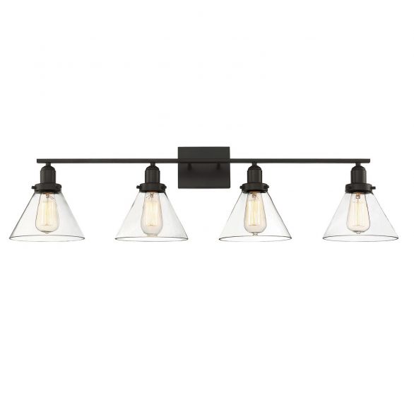 Drake 4-Light Bathroom Vanity Light in English Bronze