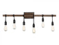 Burgess 6-Light Bathroom Vanity Light in Durango