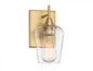 Octave 1-Light Wall Sconce in Warm Brass