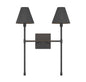 Jefferson 2-Light Wall Sconce in Matte Black