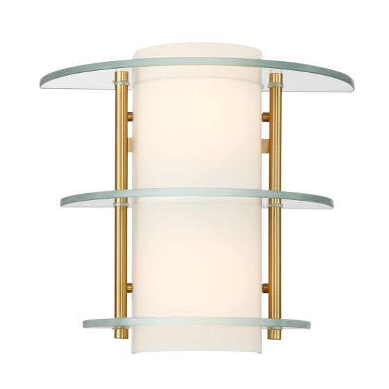 Newell 2-Light Wall Sconce in Warm Brass