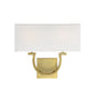 Rhodes 2-Light Wall Sconce in Warm Brass