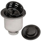Ruvati Deep Basket Strainer Drain for Kitchen Sinks all Metal 3-1/2 inch - Gunmetal Black Stainless Steel - RVA1027BL