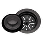 Ruvati Garbage Disposal Flange with Basket Strainer and Stopper - Gunmetal Black Stainless Steel - RVA1042BL