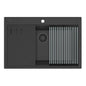 Ruvati 33-inch Granite Composite Workstation Matte Black Drop-in Topmount Kitchen Sink - RVG1306BK