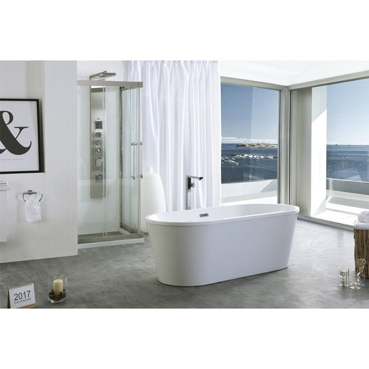 Legion Furniture 59" White Acrylic Tub - No Faucet WE6815-S