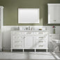 Legion Furniture White Sink Vanity Cabinet With Carrara White Quartz Top