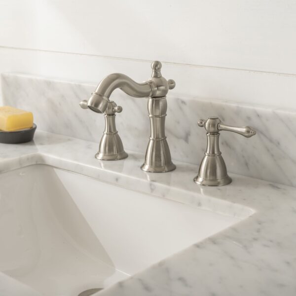 Legion Furniture Antique Gray Oak Vanity With Carrara White Top