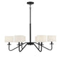 6-Light Chandelier in Matte Black